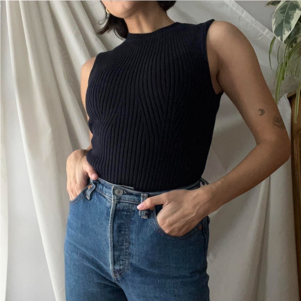 Navy Knit Tank